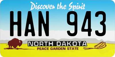 ND license plate HAN943