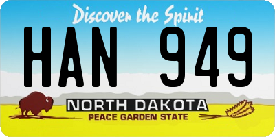 ND license plate HAN949