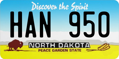 ND license plate HAN950