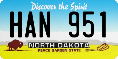 ND license plate HAN951