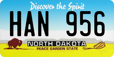 ND license plate HAN956