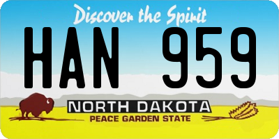 ND license plate HAN959