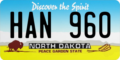 ND license plate HAN960