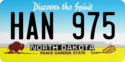 ND license plate HAN975