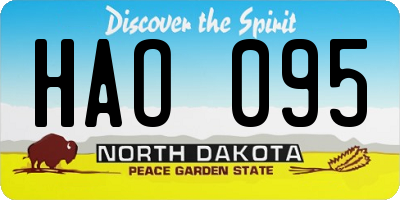 ND license plate HAO095