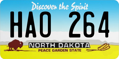 ND license plate HAO264
