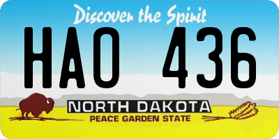 ND license plate HAO436