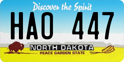 ND license plate HAO447