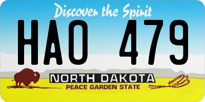 ND license plate HAO479