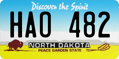 ND license plate HAO482