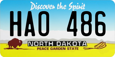 ND license plate HAO486