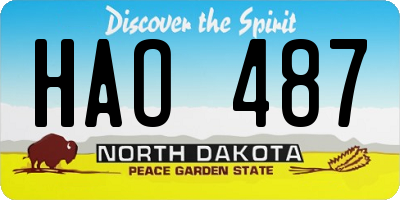 ND license plate HAO487