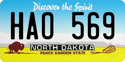 ND license plate HAO569