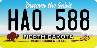 ND license plate HAO588