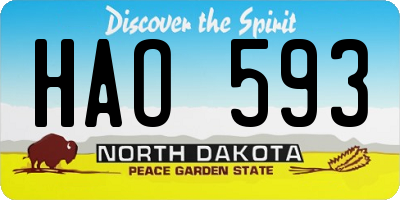 ND license plate HAO593