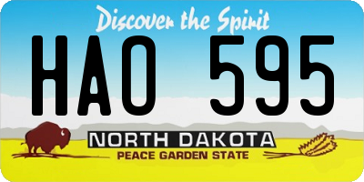 ND license plate HAO595