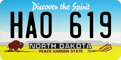 ND license plate HAO619
