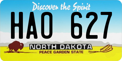 ND license plate HAO627