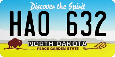 ND license plate HAO632