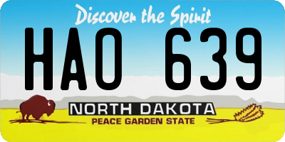 ND license plate HAO639