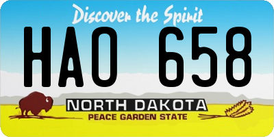 ND license plate HAO658