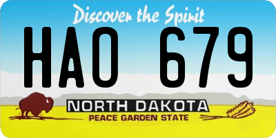 ND license plate HAO679