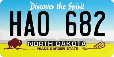 ND license plate HAO682