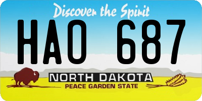 ND license plate HAO687