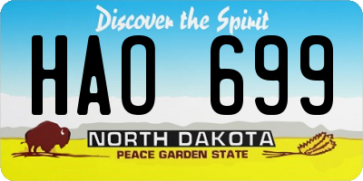 ND license plate HAO699