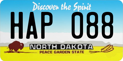 ND license plate HAP088