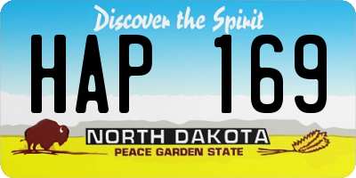 ND license plate HAP169