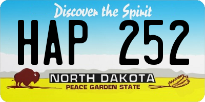 ND license plate HAP252