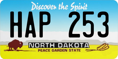 ND license plate HAP253