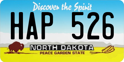 ND license plate HAP526