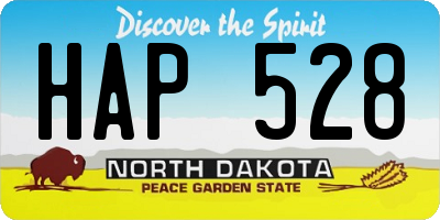 ND license plate HAP528