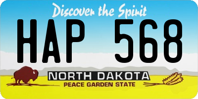 ND license plate HAP568
