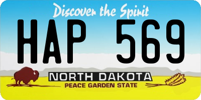 ND license plate HAP569