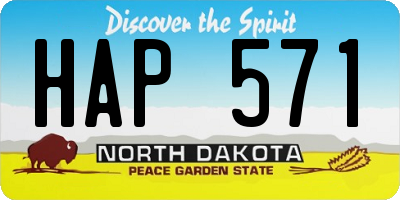 ND license plate HAP571