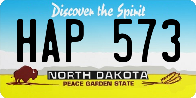 ND license plate HAP573