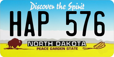 ND license plate HAP576