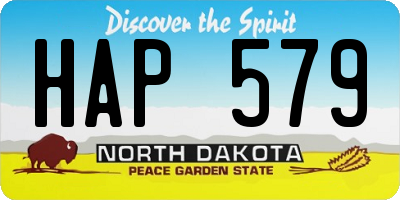 ND license plate HAP579