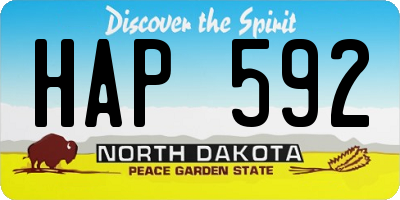 ND license plate HAP592