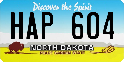 ND license plate HAP604