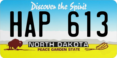 ND license plate HAP613