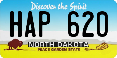 ND license plate HAP620