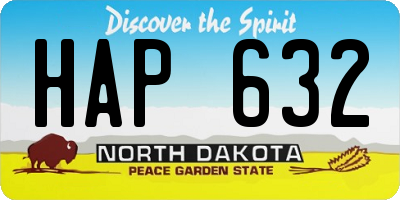 ND license plate HAP632