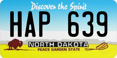 ND license plate HAP639
