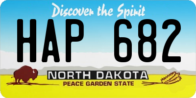 ND license plate HAP682