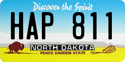 ND license plate HAP811