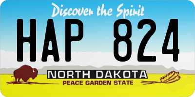 ND license plate HAP824
